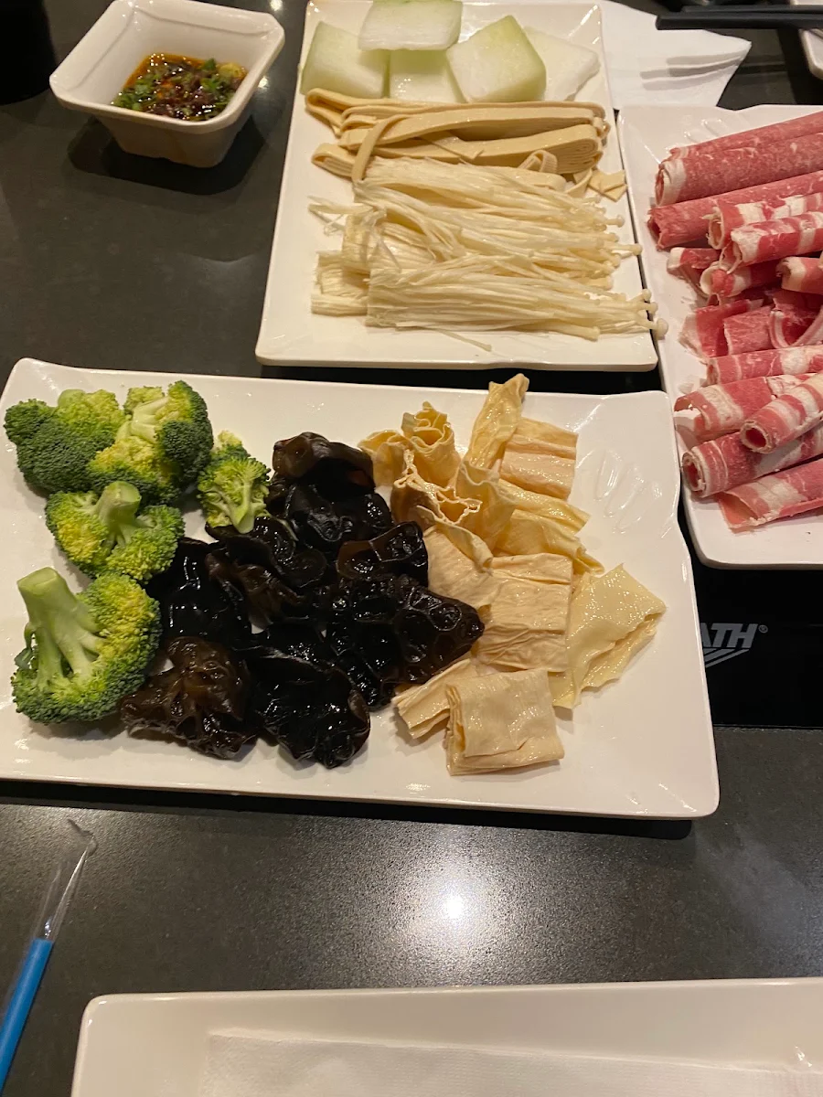 black fungus and sliced pork set meal 木耳肉片套饭